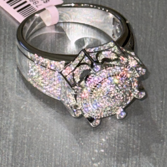 14k gold vermeil Real Moissanite diamond ring for men, 100% passes diamond tests - Picture 4 of 6